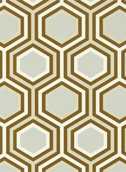 Hexagon Tapete Selo von Harlequin - Gold/ Platinum