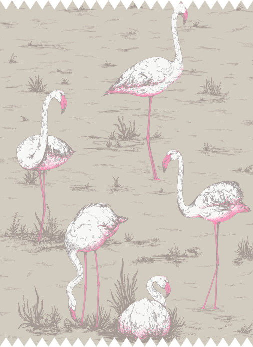 Cole & Son Tessuto Flamingos Linen Union