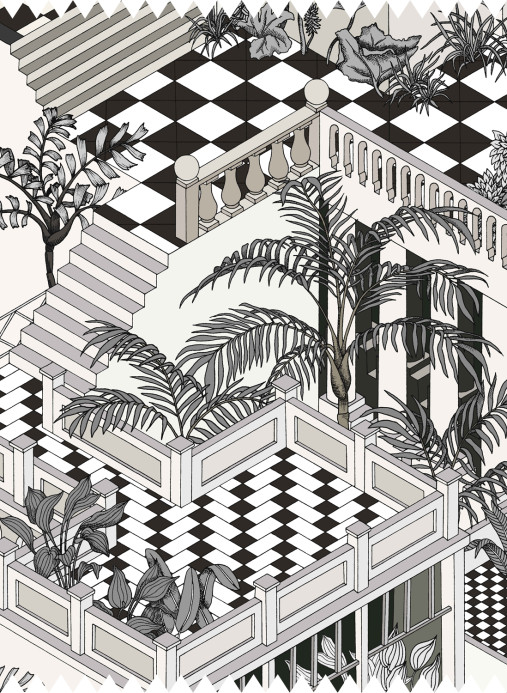 Cole & Son Stoff Miami Cotton - Black & White