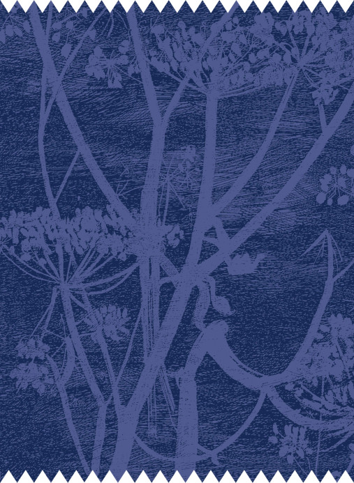 Cole & Son Stoff Cow Parsley Velvet - Hyacinth & Ink