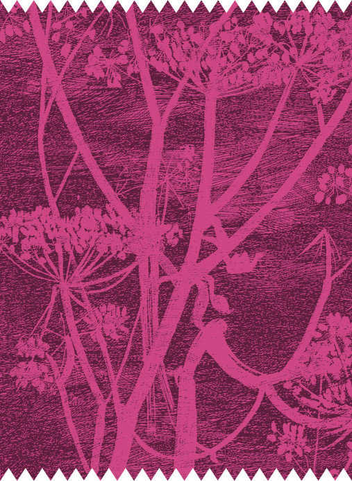 Cole & Son Stoff Cow Parsley Velvet - Magenta & Plum