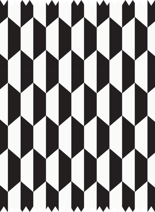 Cole & Son Stoff Tile Jacquard - Black & White