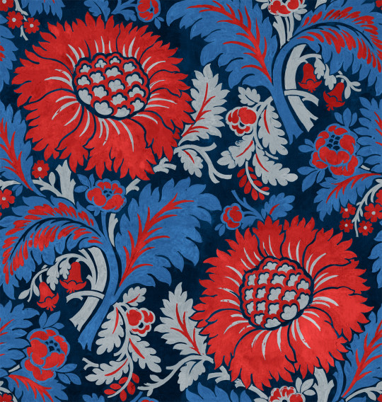 Coordonné Stoff Chinese Damask - Sapphire