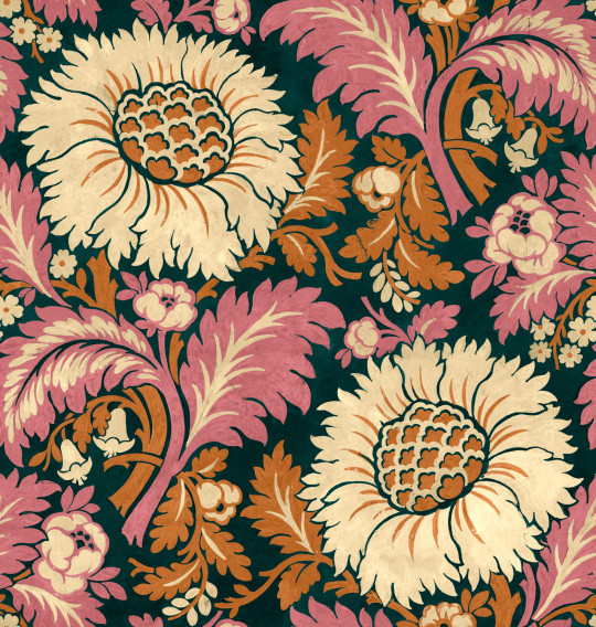 Coordonné Stoff Chinese Damask - Coral