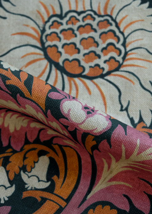 Coordonné Stoff Chinese Damask - Coral