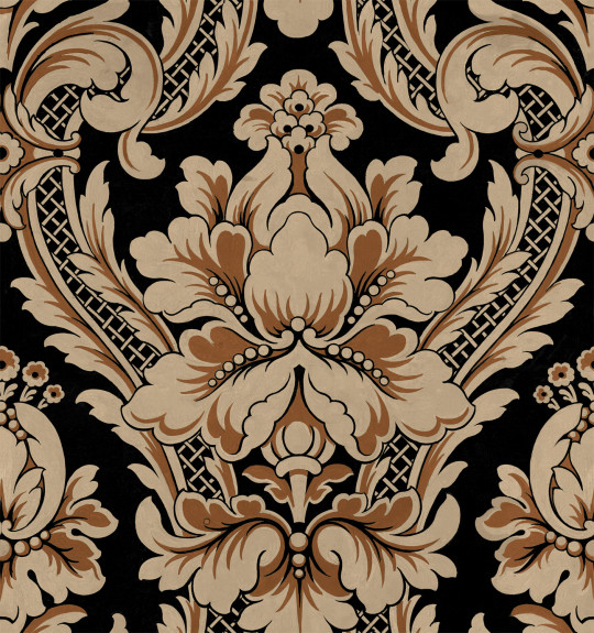Coordonné Stoff Venetian Damask - Onyx