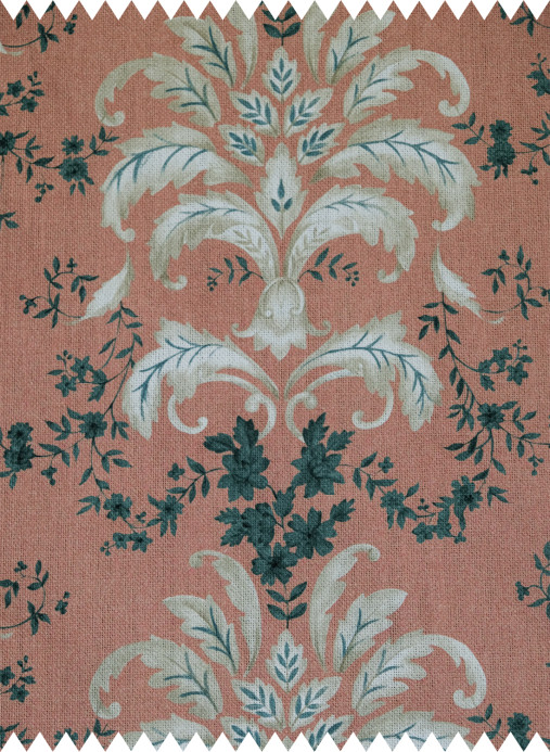 Coordonné Stoff French Damask - Coral