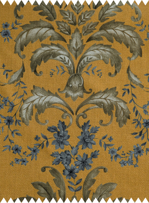 Coordonné Stoff French Damask - Curry