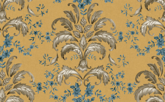 Coordonné Stoff French Damask - Curry
