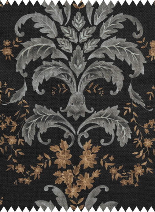 Coordonné Stoff French Damask - Onyx