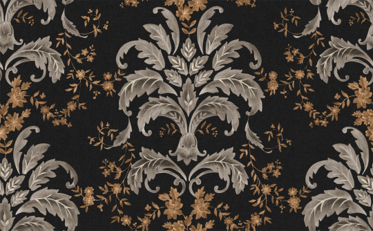 Coordonné Stoff French Damask - Onyx