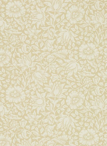 Malven Tapete Mallow von Morris & Co. - Soft Gold