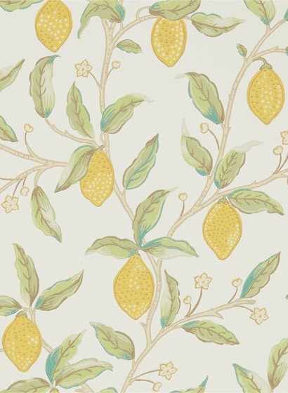 Zitronen Tapete Lemon Tree von Morris & Co. - Bay Leaf