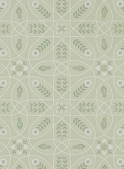 Morris & Co Wallpaper Brophy Trellis Sage Linen