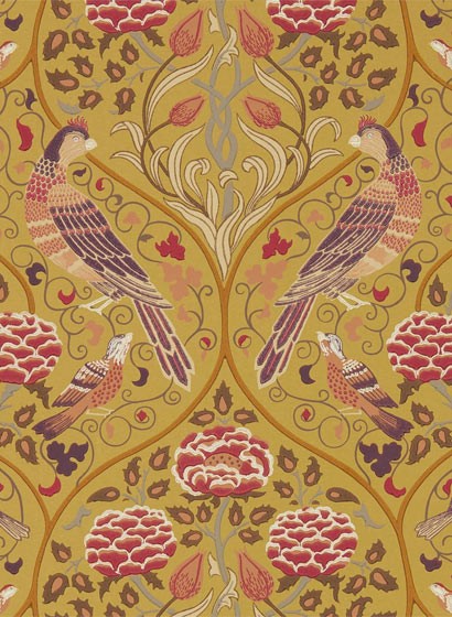 Vogel Tapete Seasons by May von Morris & Co. - Saffron