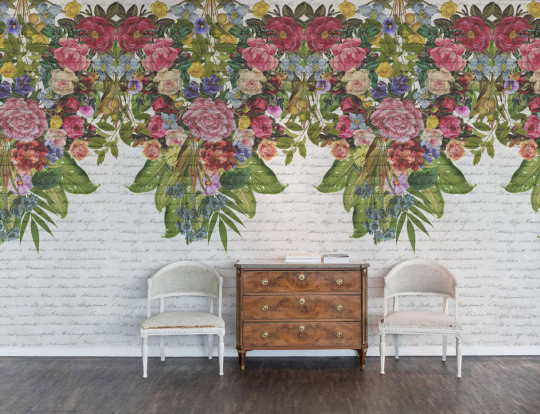 Blumentapete Flower Burst von Rebel Walls - Love Letter