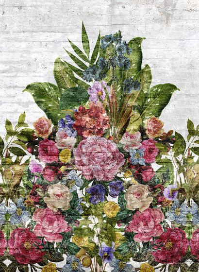 Blumentapete Flower Burst von Rebel Walls - Concrete