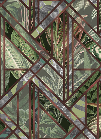 Florale Tapete Chicago Club von Rebel Walls - Verdant