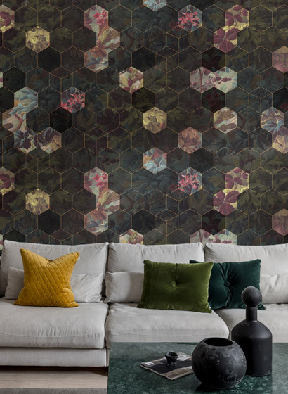 Rebel Walls Carta da parati panoramica Vinum Hexagon