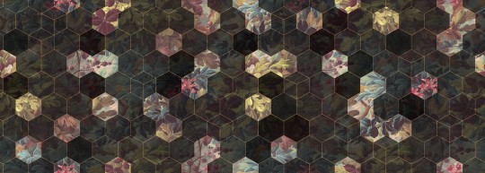 Blätter Tapete Vinum Hexagon von Rebel Walls