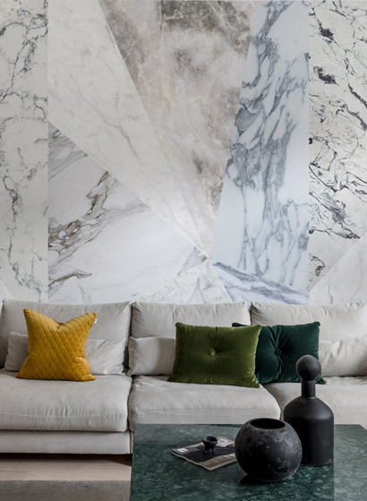Marmor Tapete Big Diamond Marble von Rebel Walls