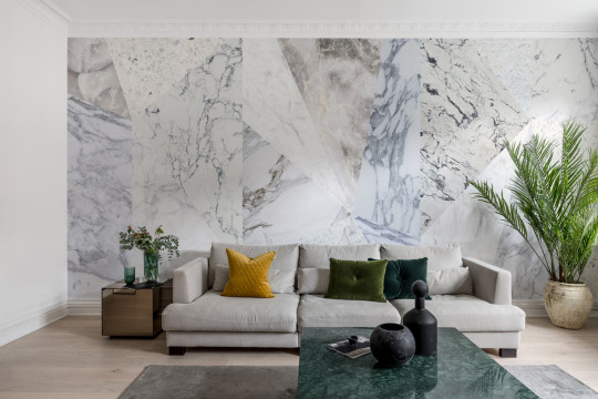 Marmor Tapete Big Diamond Marble von Rebel Walls