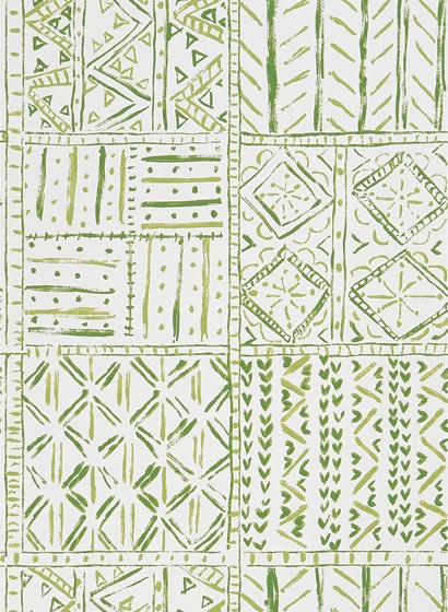 Nina Campbell Papier peint Cloisters - Green