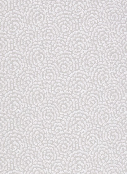 Nina Campbell Papier peint Kingsley - Dove Grey/ Ivory