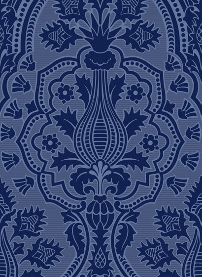 Cole & Son Wallpaper Pugin Palace Flock - Dark Hyacinth