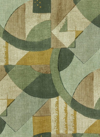 Zoffany Wallpaper Abstract 1928 Antique Olivine
