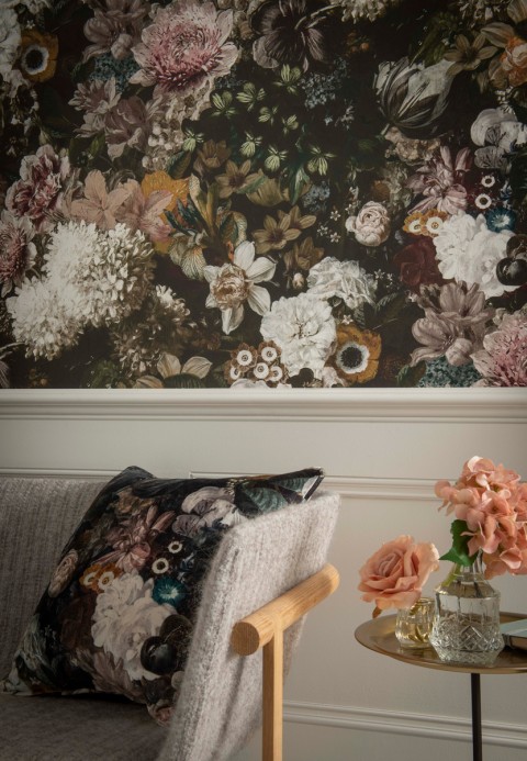 Blumen-Tapete Fullerton von Osborne & Little - Ivory/ Blush