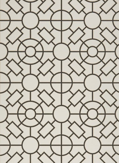 Osborne & Little Wallpaper Knot Garden Linen/ Charcoal