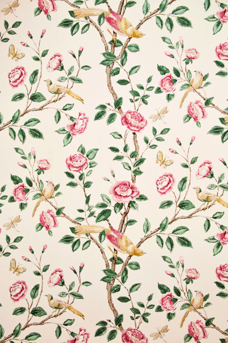Sanderson Papier peint Andhara - Rose/ Cream