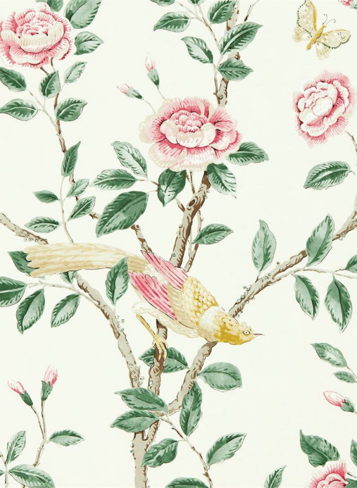 Sanderson Papier peint Andhara - Rose/ Cream