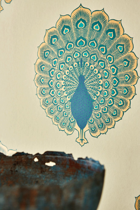 Sanderson Papier peint Kalapi - Peacock