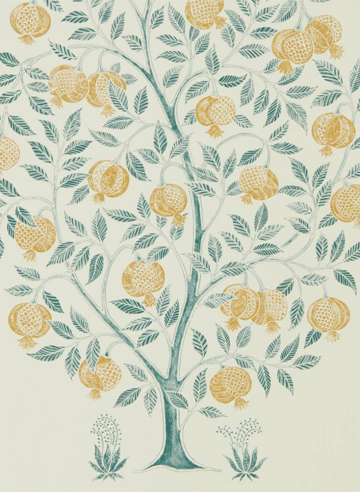 Sanderson Wallpaper Anaar Tree English Grey/ Woad