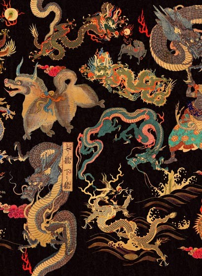 Tapete Dragons of Tibet von MINDTHEGAP - WP20425