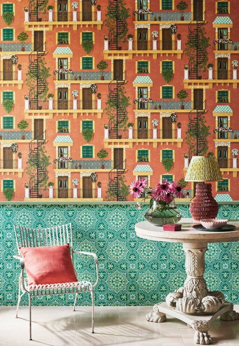 Cole & Son Wallpaper Alfaro Terracotta