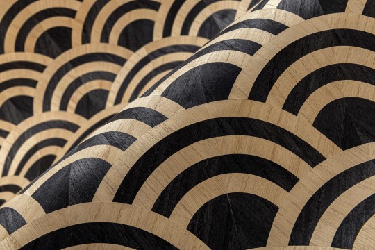 Tapete Lucky O's von Moooi - Birch & Black
