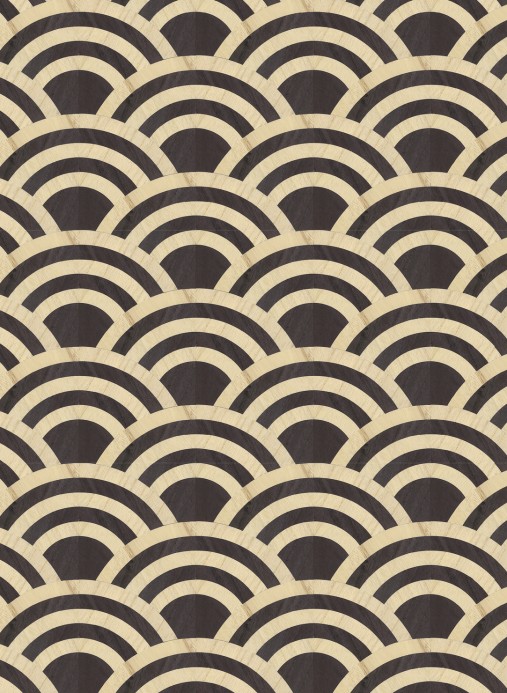 Tapete Lucky O's von Moooi - Birch & Black