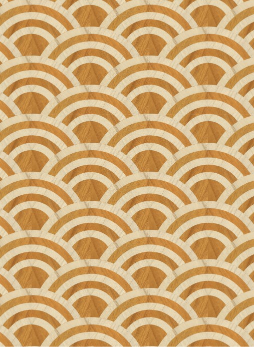Tapete Lucky O's von Moooi - Birch & Gold