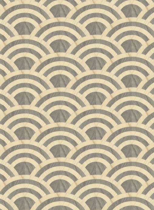 Tapete Lucky O's von Moooi - Birch & Silver