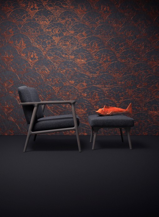 Moooi for Arte Wallpaper Indigo Macaque