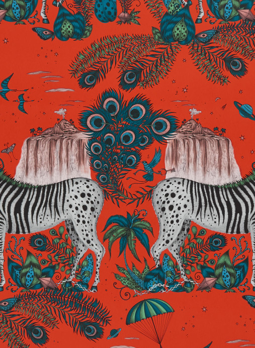 Clarke & Clarke Tapete Lost World - Red