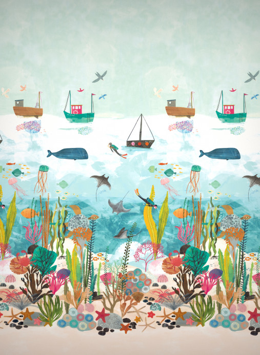 Harlequin Tapete Above And Below - Marine Life