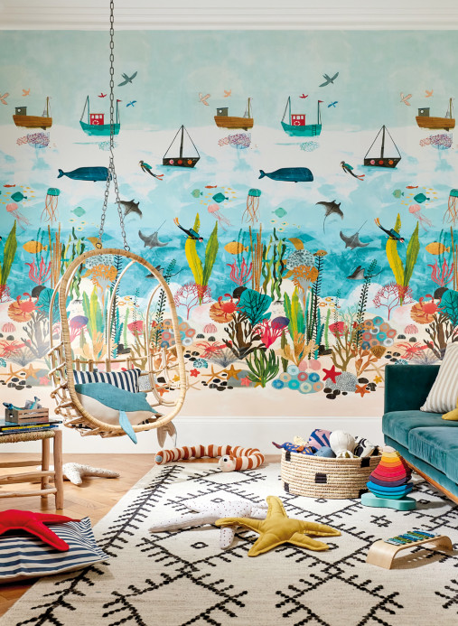 Harlequin Mural Above and Below