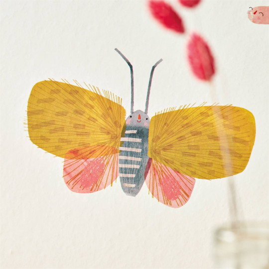 Harlequin Tapete Garden Friends - Poppy/ Ochre/ Leaf