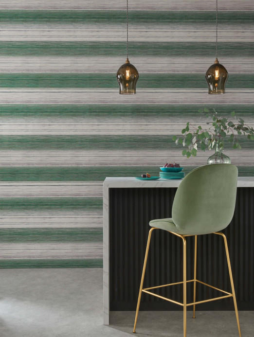 Osborne & Little Wallpaper Kozo Stripe Peppermint