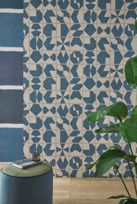 Osborne & Little Tapete Kutani Vinyl - Ivory/ Charcoal