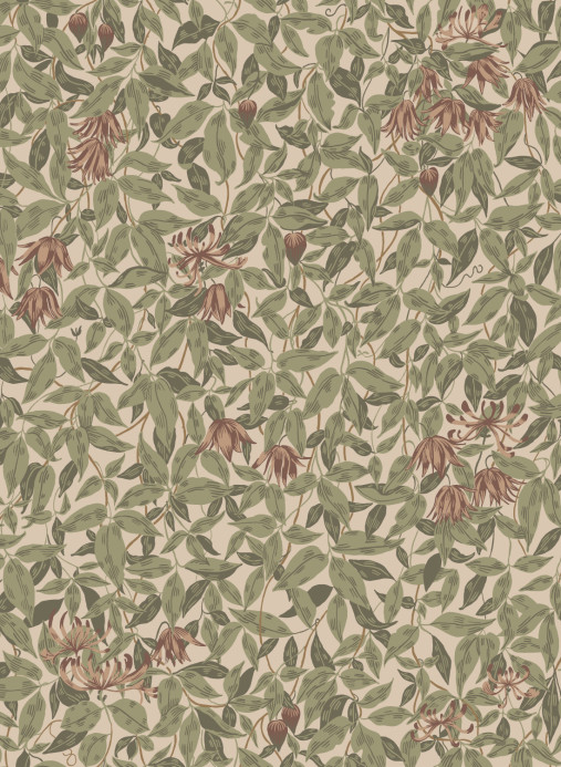 Sandberg Wallpaper Linnea - Burgundy